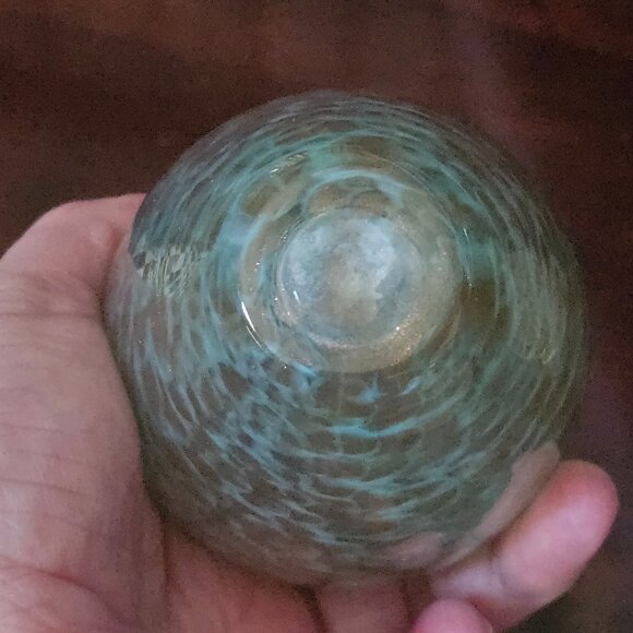 RARE REPLACEMENT JAY STRONGWATER VANITY GREEN BOUQUET BLOWN GLASS PERFUME BOTTLE - Picture 7 of 7